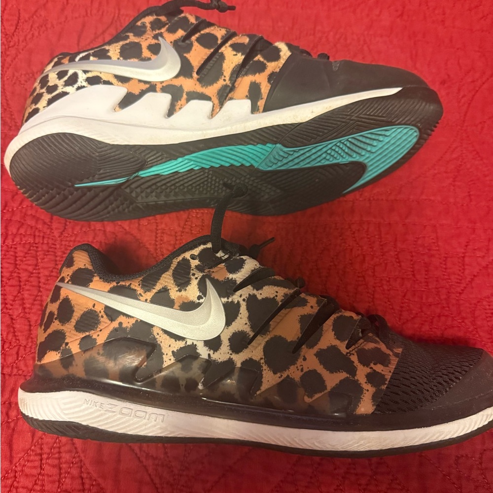 Nike Black and Teal Sneakers